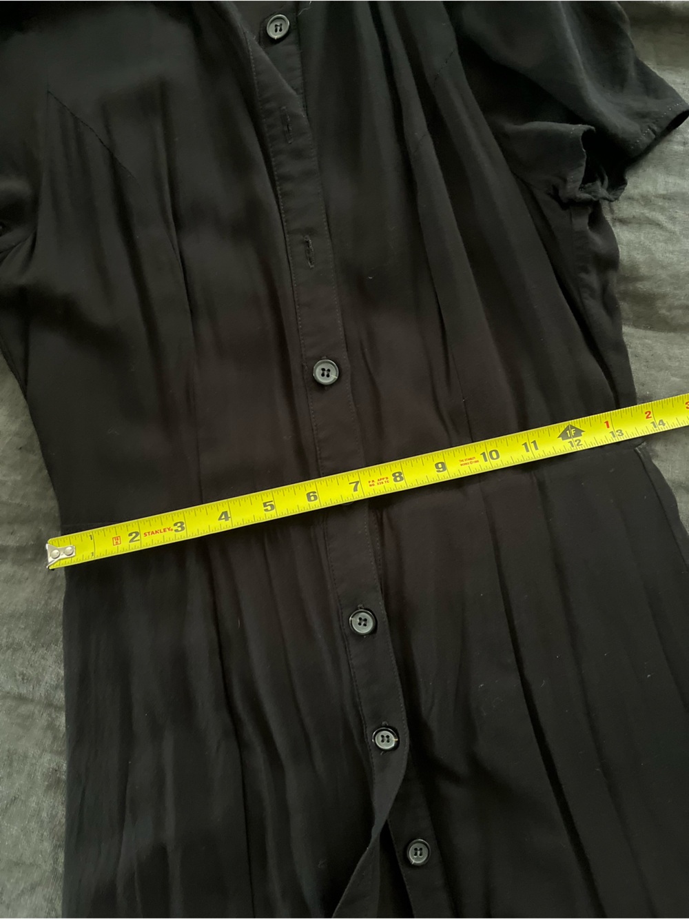 bohme Black Button-Front Short Sleeve Shirt Dress - Picture 7 of 8